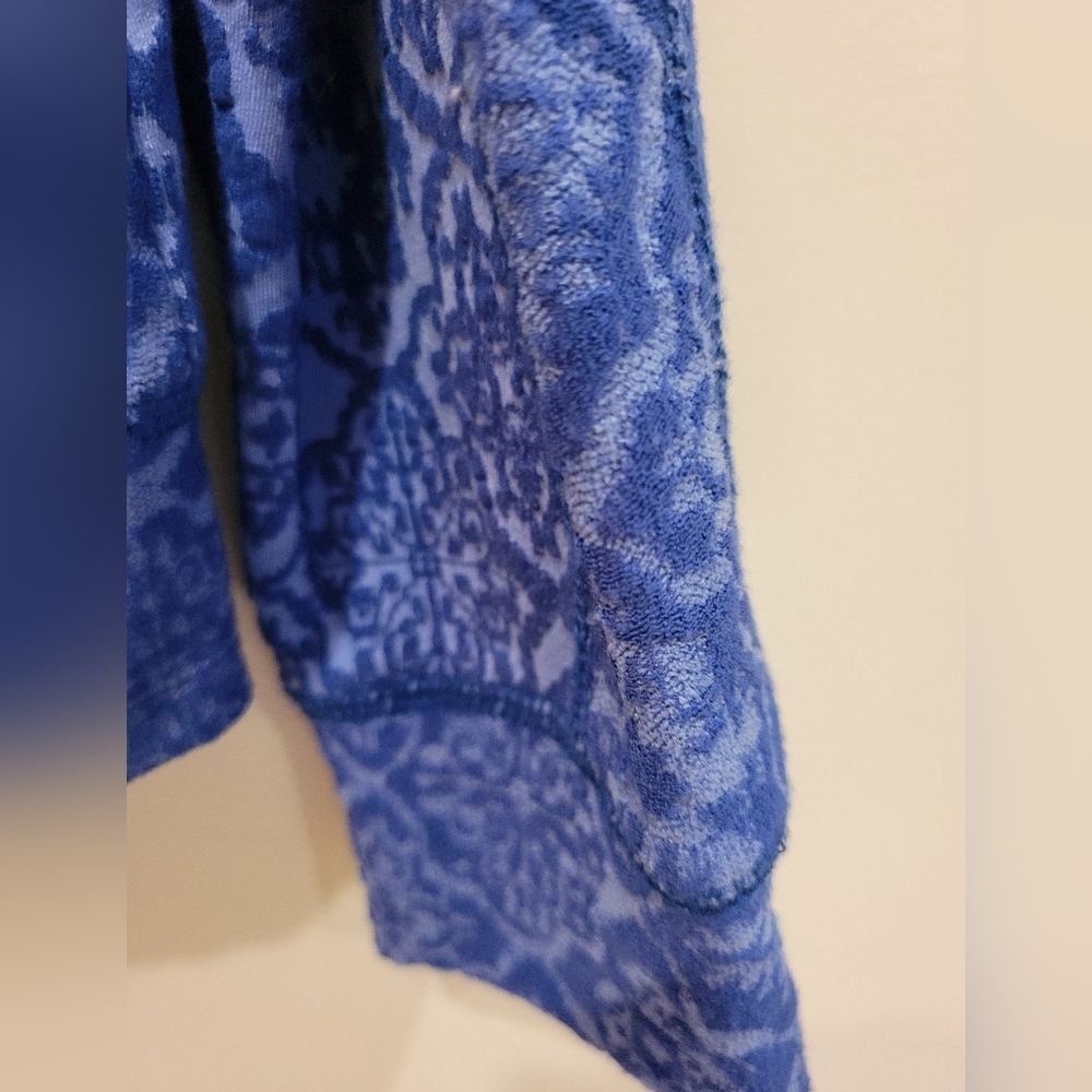 Ruby Road Casual Blue Print Zip Up Jacket With Pockets Med - Picture 2 of 7